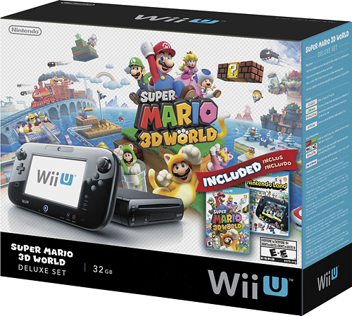 via reptielen Saga Best Buy: Wii U 32GB Console Super Mario 3D World and Nintendo Land Bundle  Black WUPSKAGF