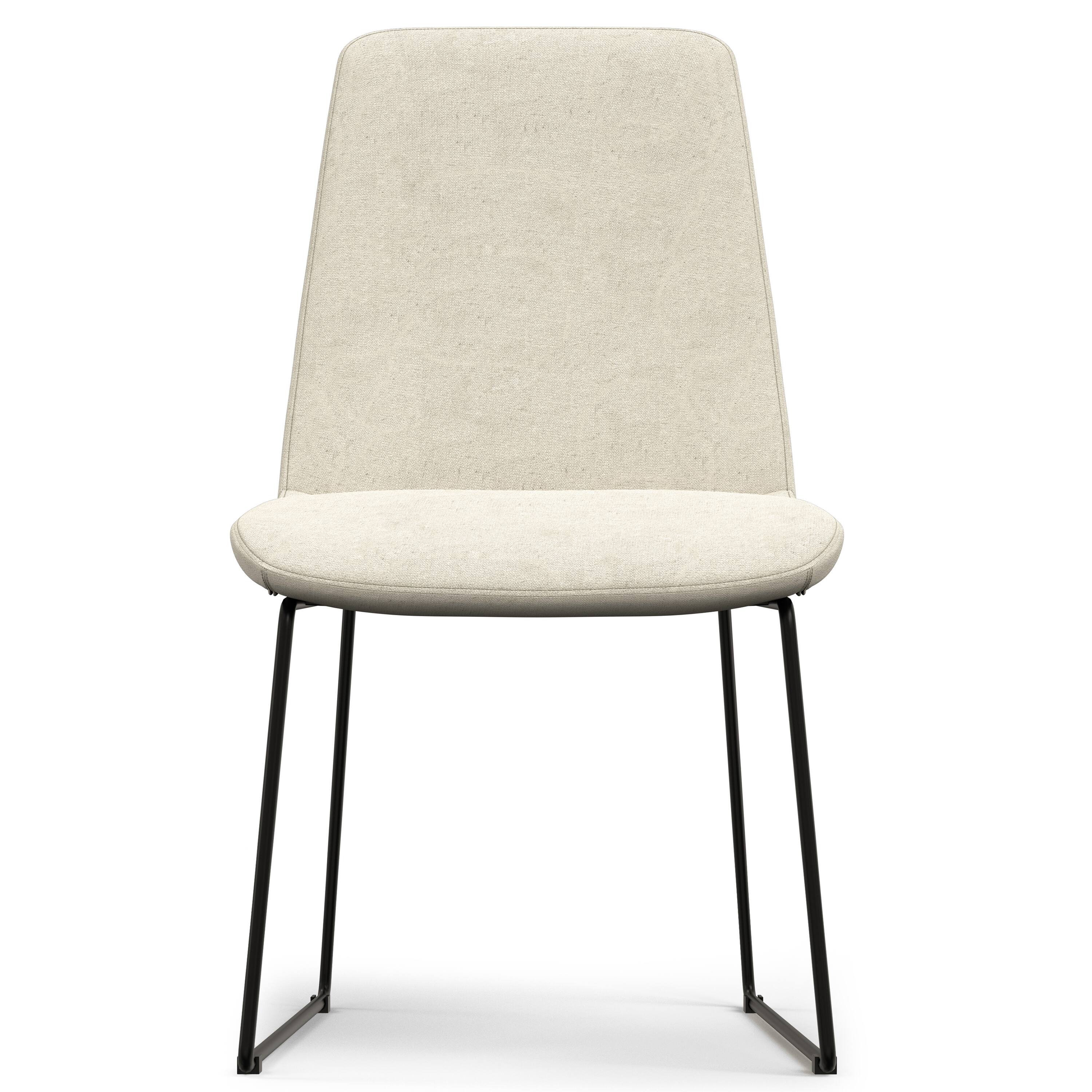 Left. Simpli Home - Corina Dining Chair (Set of 2) in Natural Linen Look Fabric - Natural.
