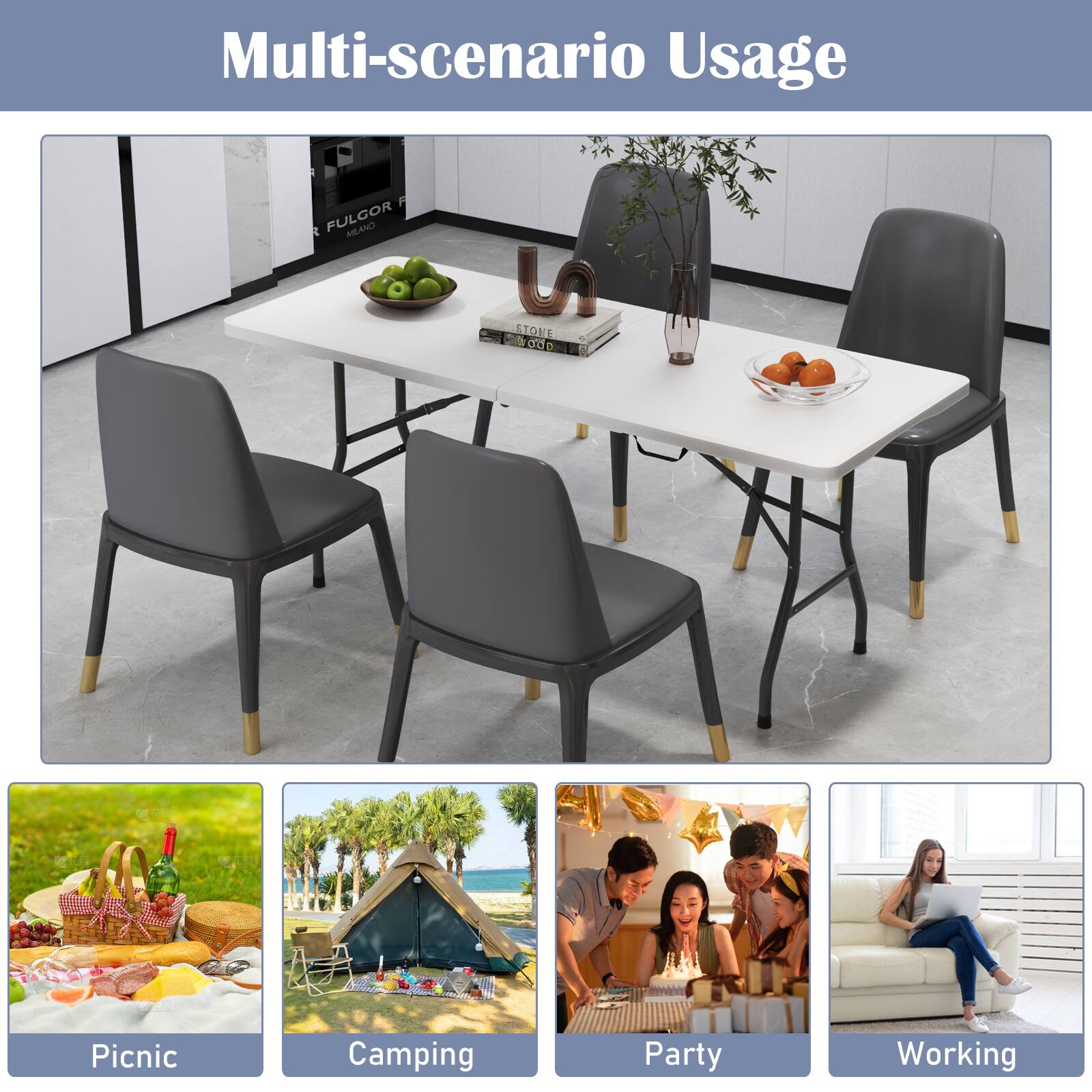 Multi-scenario Usage

- Picnic
- Camping
- Party
- Working