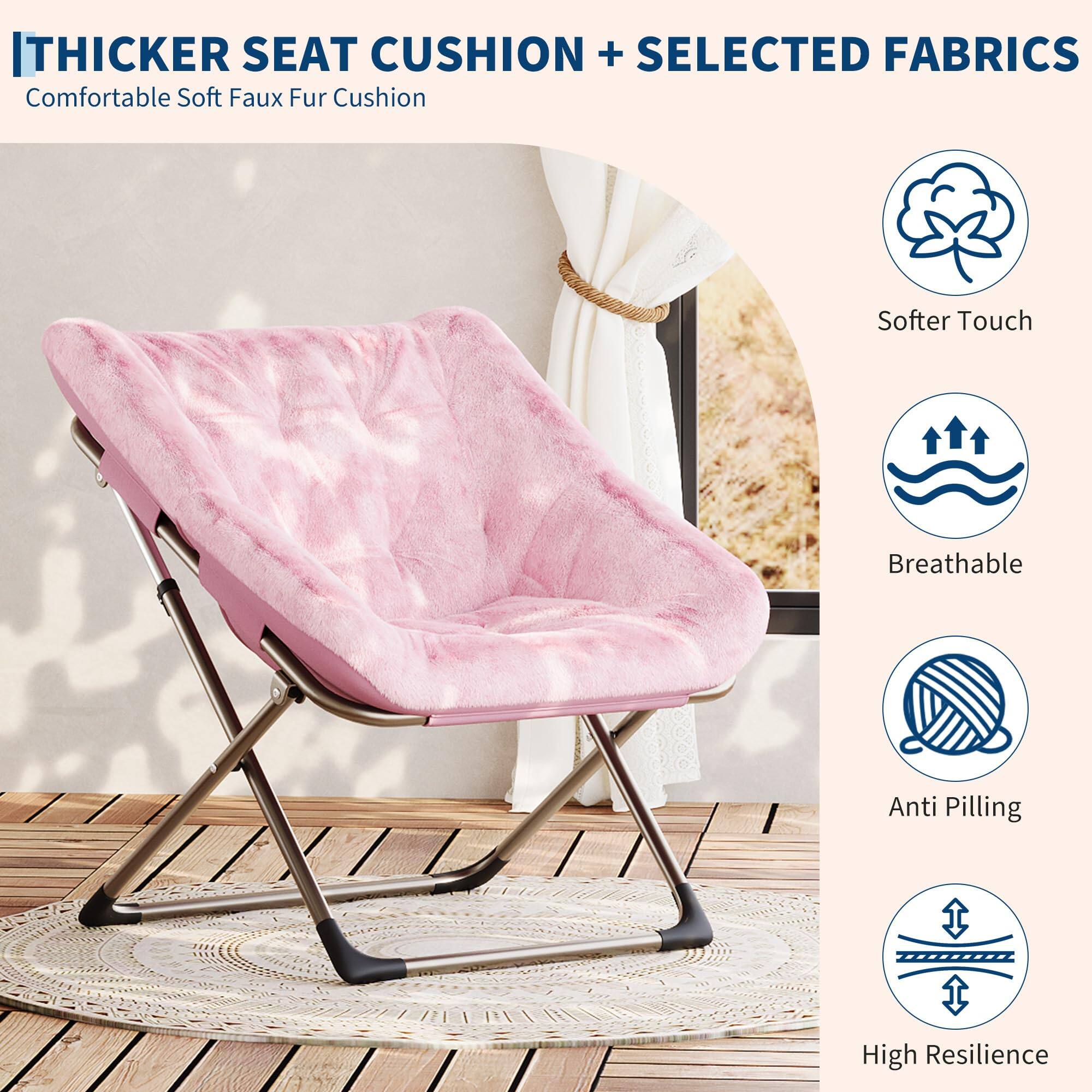 **Thicker Seat Cushion + Selected Fabrics**

- Comfortable Soft Faux Fur Cushion
- Softer Touch
- Breathable
- Anti Pilling
- High Resilience