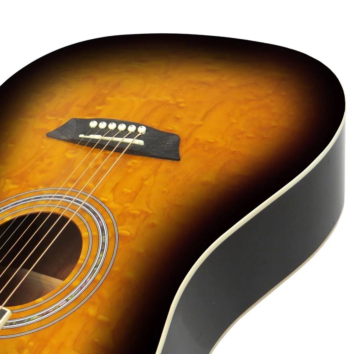Back. Washburn - Washburn 6-String Right-Handed Acoustic Guitar Pack (Tobacco Burst) - Tobacco Burst.