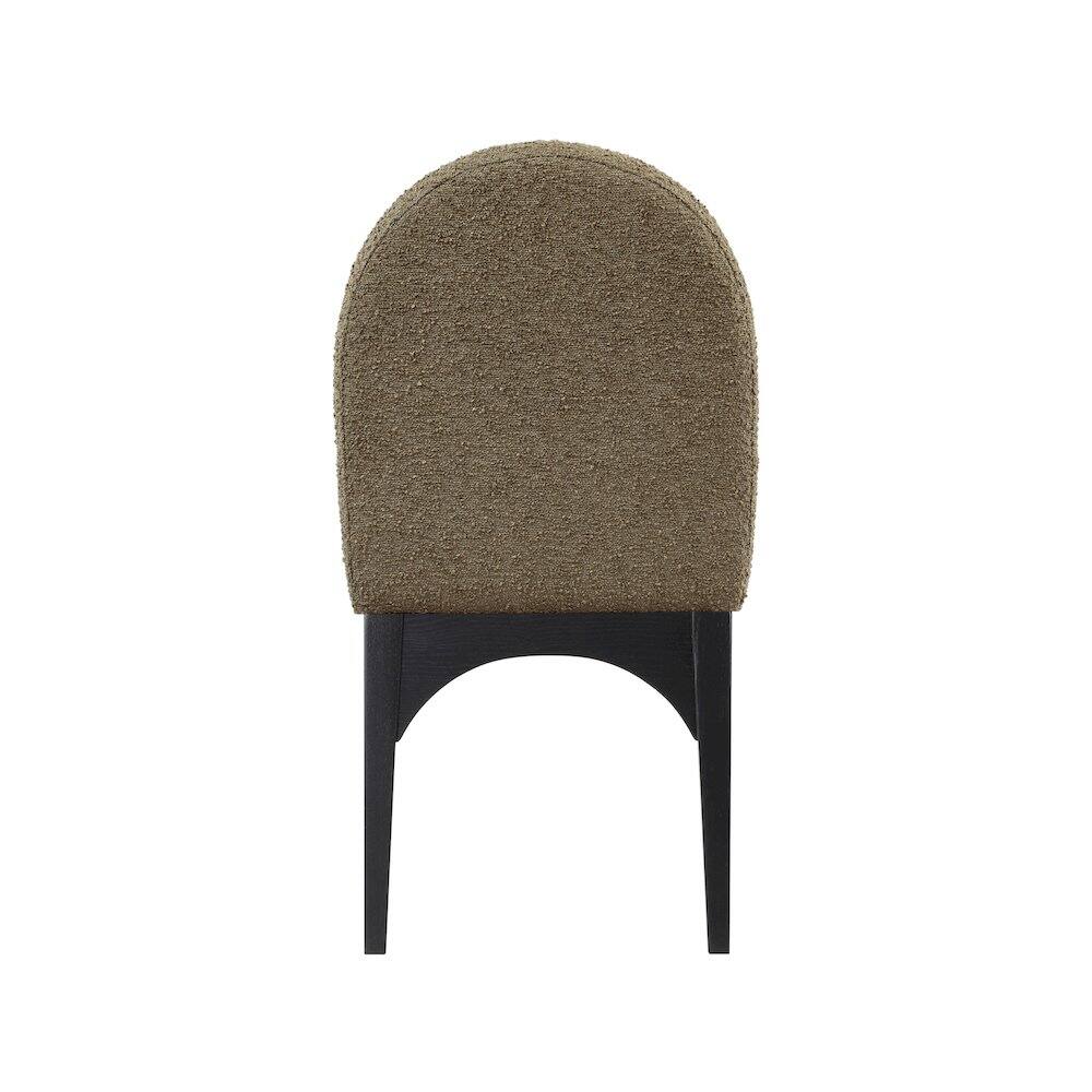 Alt View 1. Meridian Furniture - Waldorf Olive Boucle Fabric Dining Chair - Green.