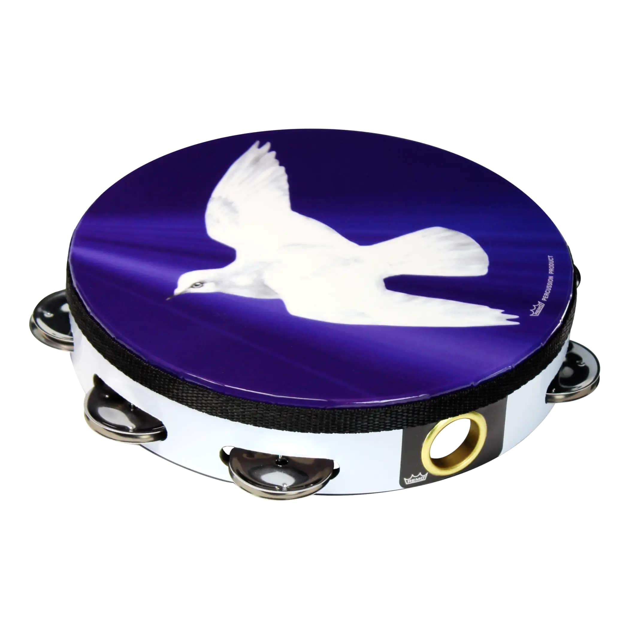 Remo - Tambourine, Praise, 8 Diameter, 8 Pairs Jingles X 1 Row, 'religious Dove' Graphic, Whi price history on PriceWatchPro