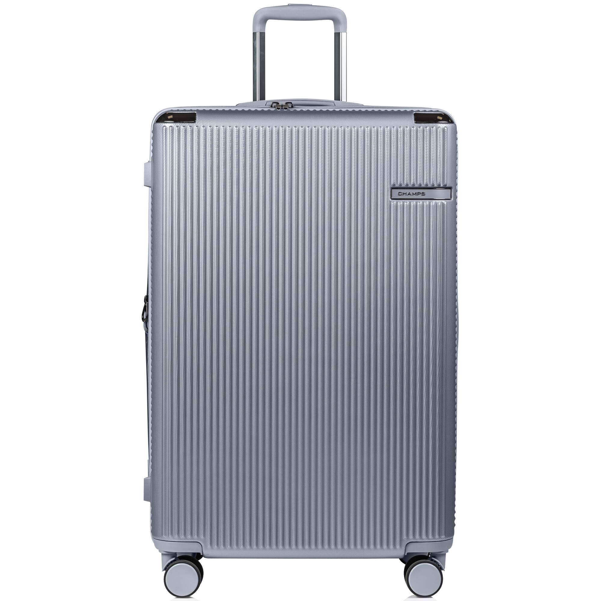 Left. Champs - Legacy 3-Piece Luggage Set - Silver.