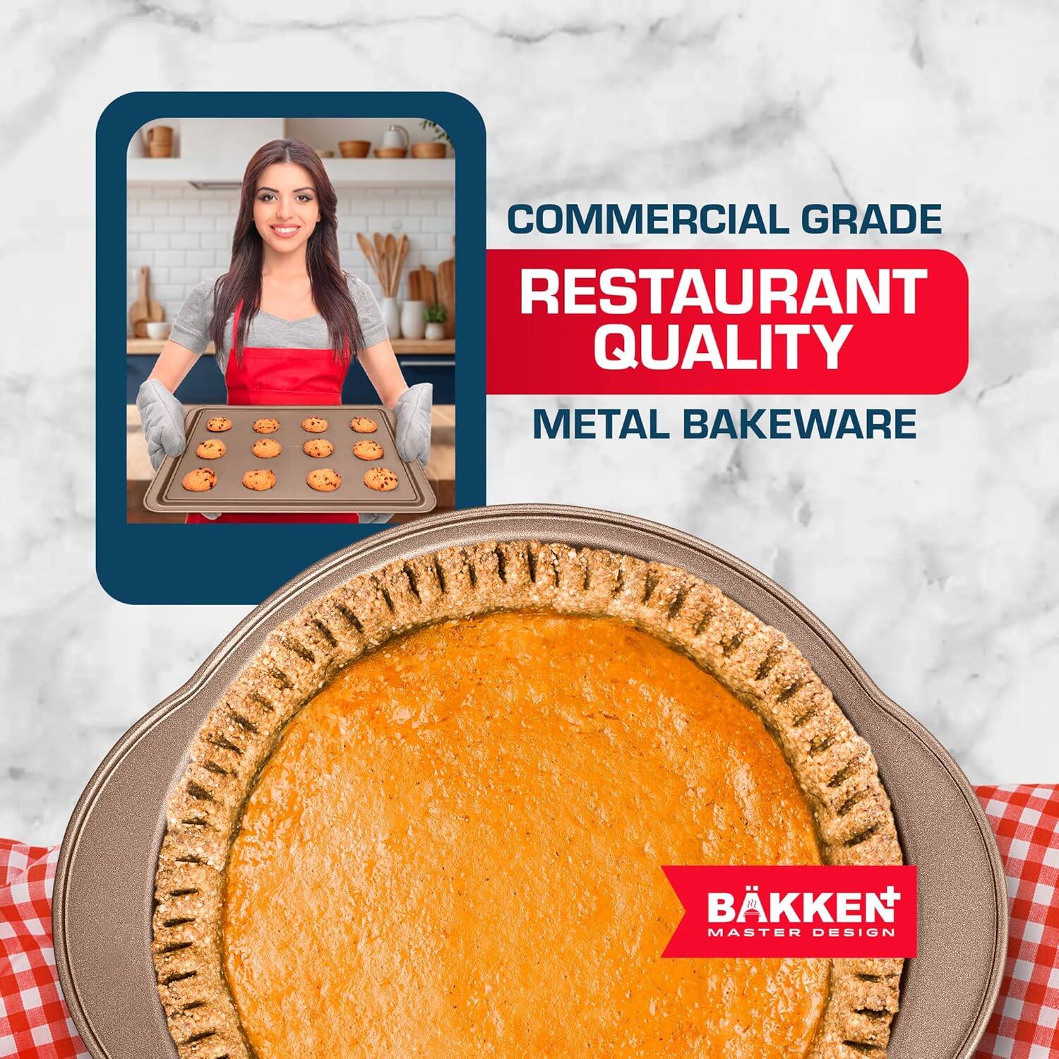 COMMERCIAL GRADE RESTAURANT QUALITY METAL BAKEWARE BKKEN MASTER DESIGN