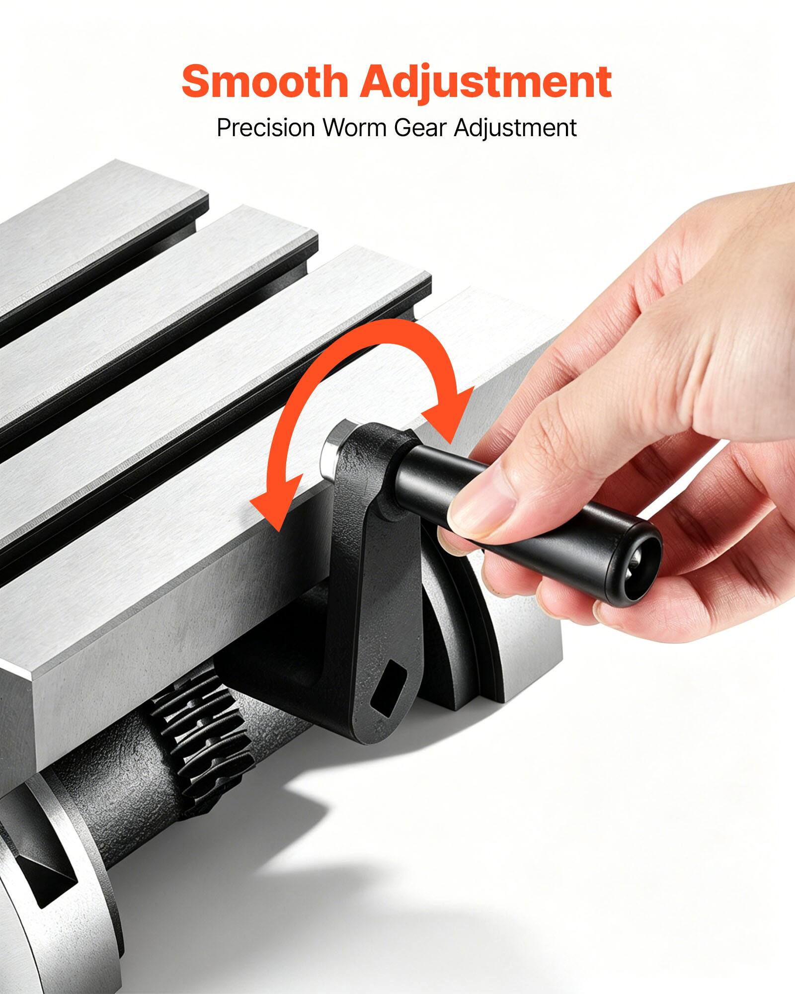 Smooth Adjustment  
Precision Worm Gear Adjustment