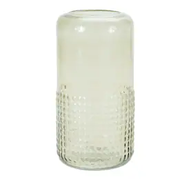 BreeBe - Textured Glass Candle Holder Vase 9.5"H - Green