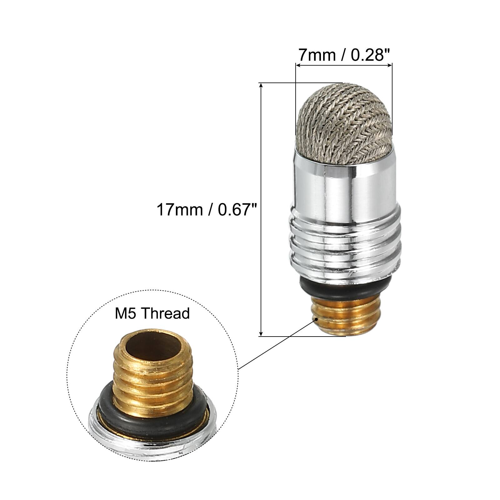 7mm / 0.28"  
17mm / 0.67"  
M5 Thread