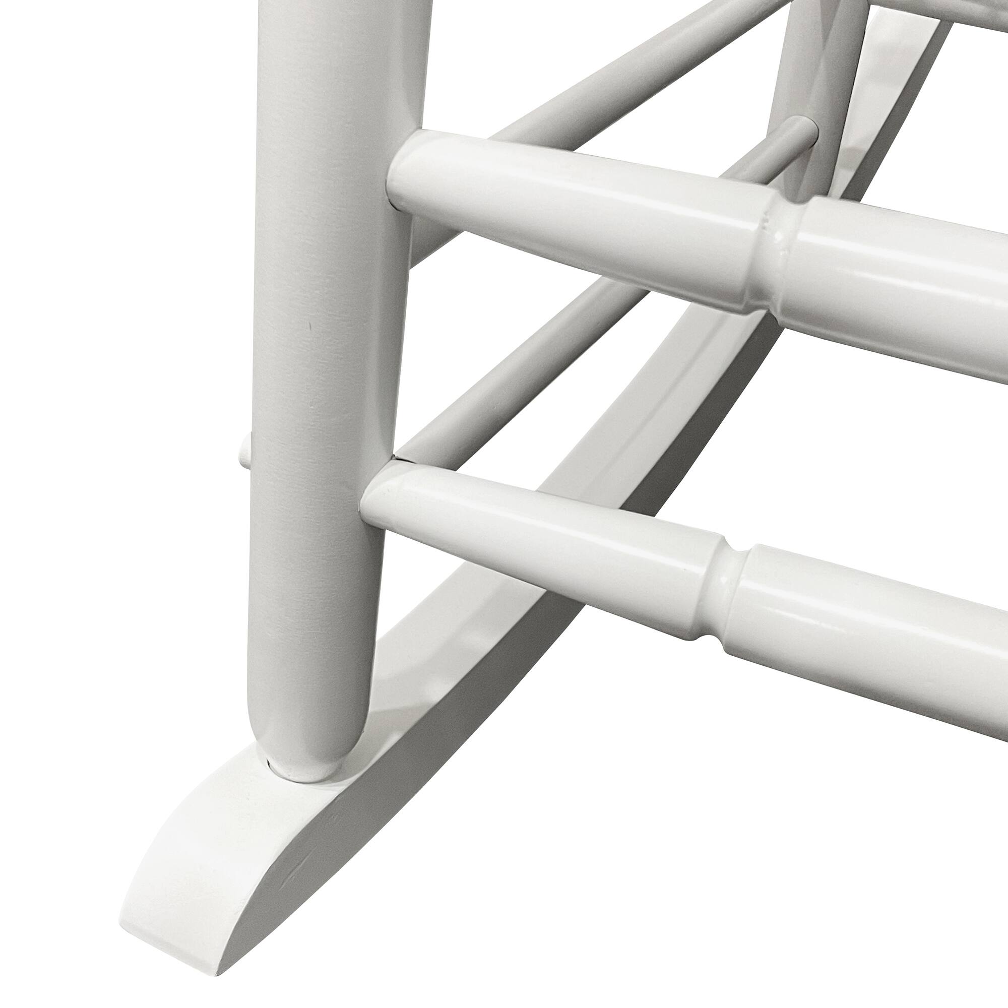 Left. AOOLIVE - BALCONY PORCH ADULT ROCKING CHAIR - WHITE - White.