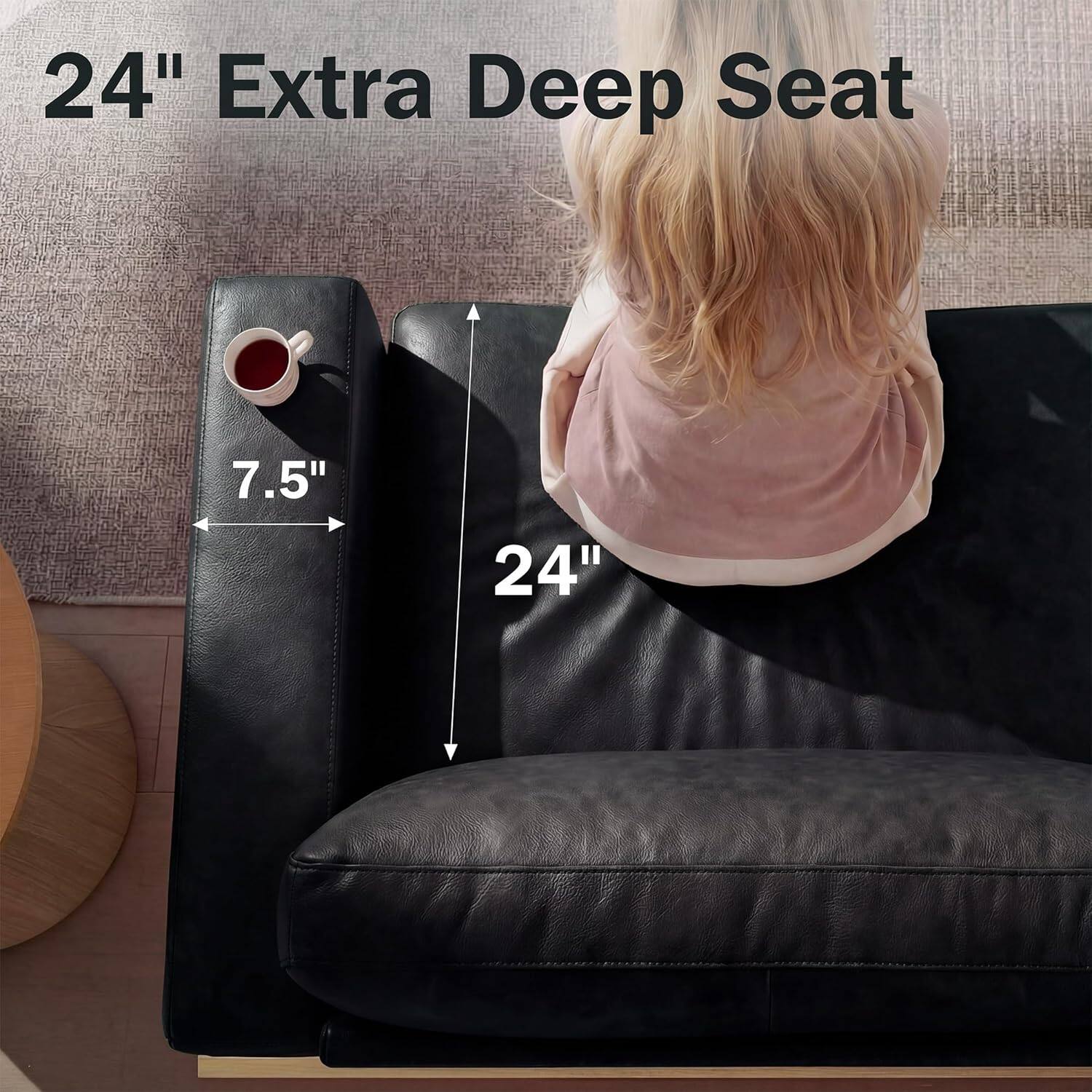 24" Extra Deep Seat

7.5"

24"