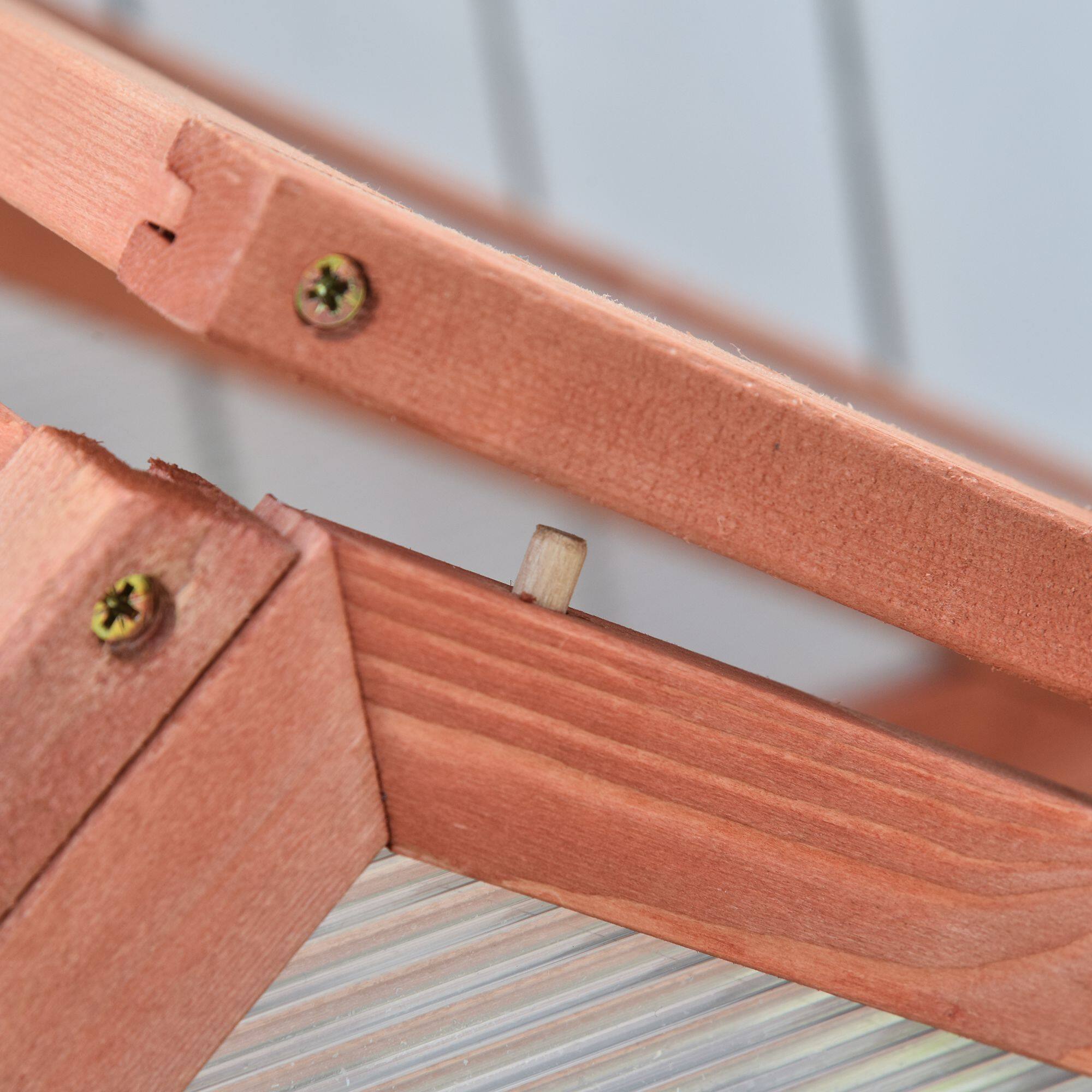 Alt View 8. Outsunny - 32" x 19" x 54" Garden Wood Cold Frame Greenhouse Flower Planter with Adjustable Shelves, Double Doors.