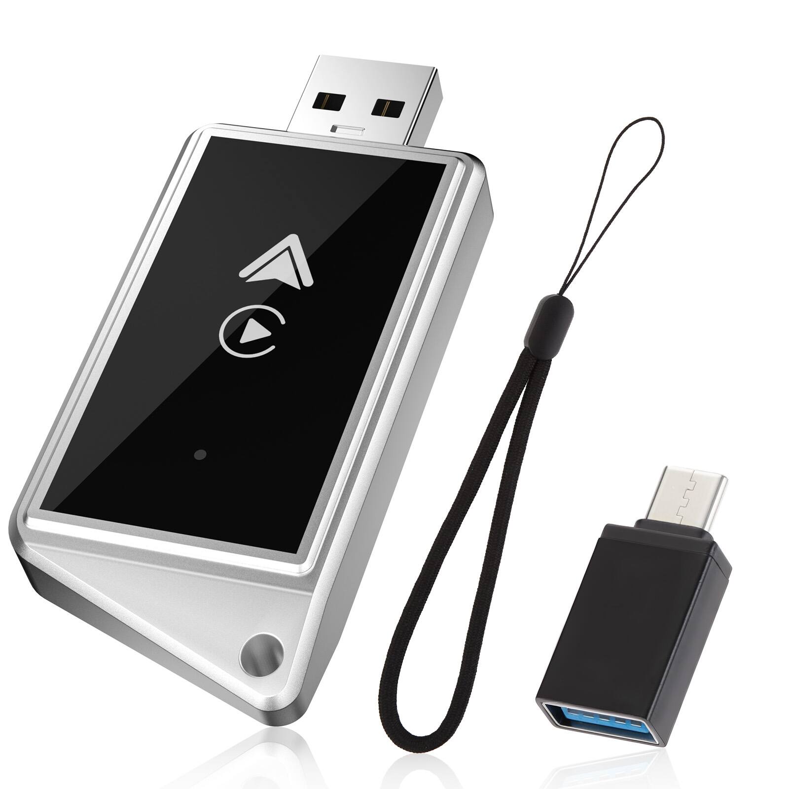 WELSPO - 2-in-1 Carplay Wireless Adapter for iPhone and Android Phones - Black