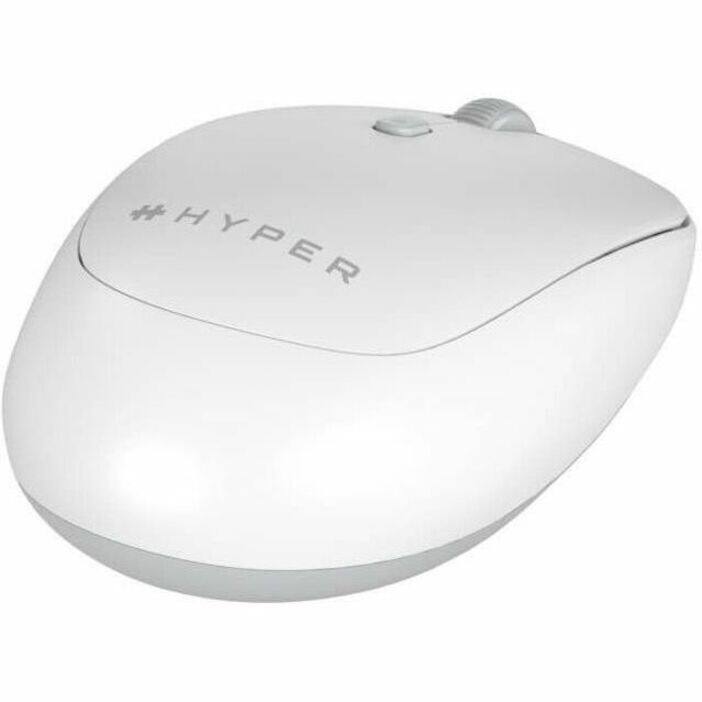 Alt View 1. Hyper - Hyper HyperSpace Bluetooth Mouse - Mid Size Mouse - Wireless - Bluetooth - Space Gray, White - 1 x AA Battery Supported - White.