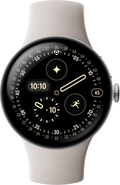 Google Pixel Watch 4 (41mm) Wi Fi Polished Silver Case Porcelain Google Pixel Watch 4 (41mm) Wi Fi Polished Silver Case Porcelain