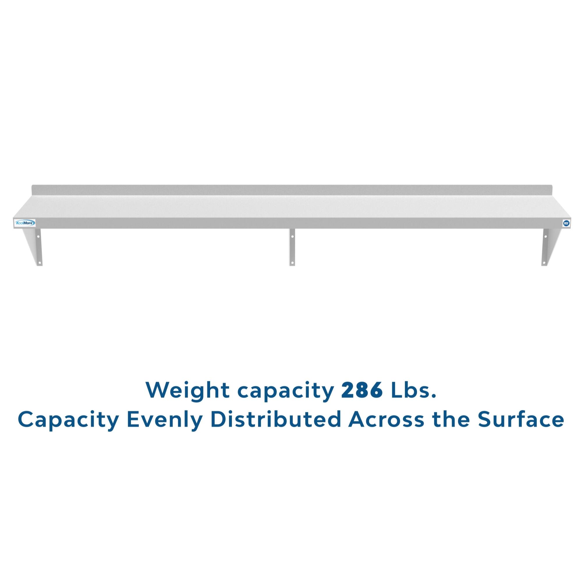 Weight capacity 286 Lbs.  
Capacity Evenly Distributed Across the Surface
