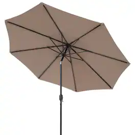 Mondawe - 10 Feet Outdoor Patio Umbrella with Tilt Adjustment and Crank - Tan