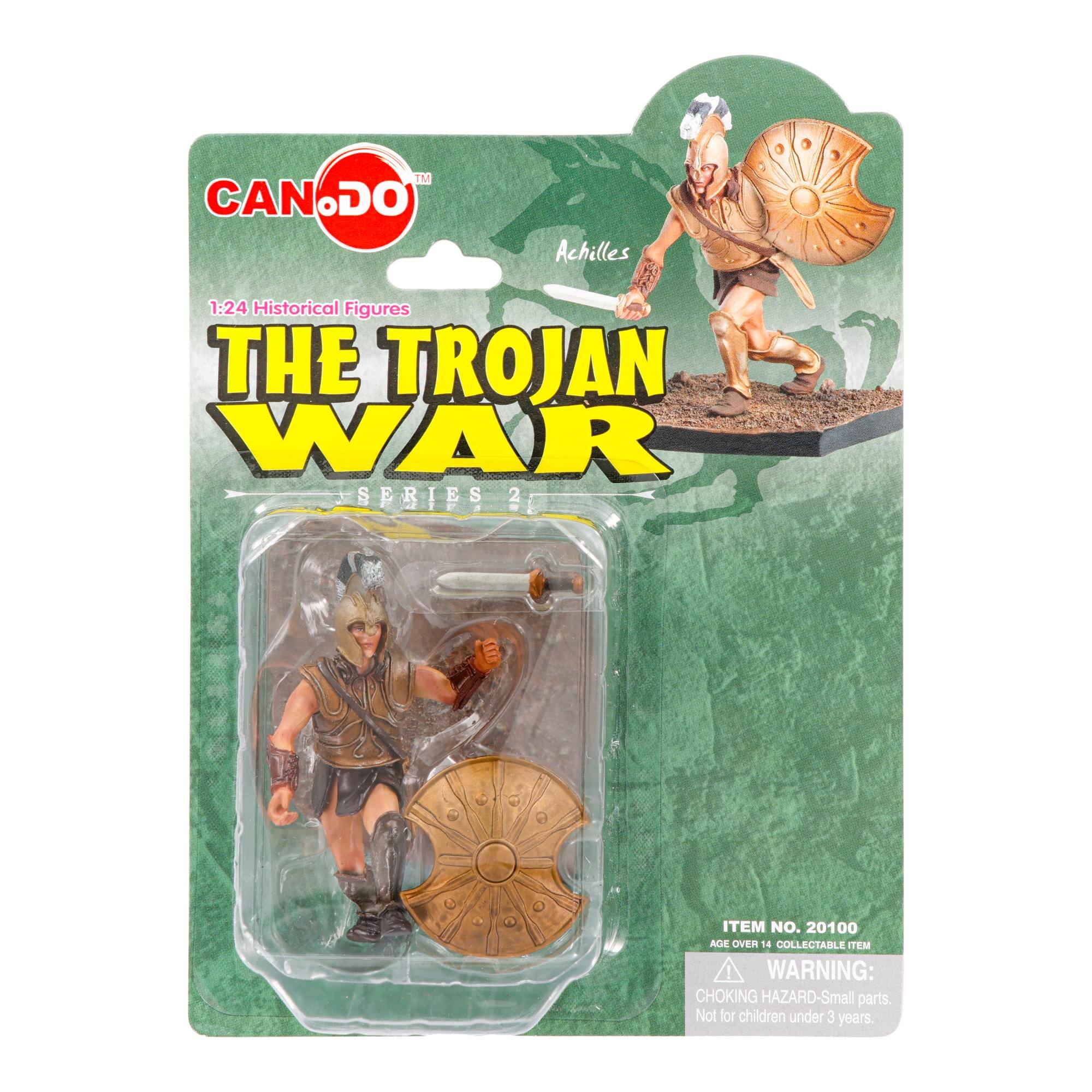 CAN DO  
1:24 Historical Figures  
THE TROJAN WAR  
SERIES 2  

Achilles  

ITEM NO. 20100  
AGE OVER 14 COLLECTABLE ITEM  

WARNING: CHOKING HAZARD - Small parts. Not for children under 3 years.