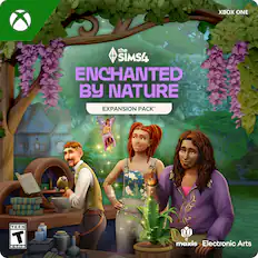"XBOX ONE the SIMS4 ENCHANTED BY NATURE EXPANSION PACK' TEEN T ESRB maxis Electronic Arts"