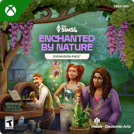 "XBOX ONE the SIMS4 ENCHANTED BY NATURE EXPANSION PACK' TEEN T ESRB maxis Electronic Arts" - T (Teen 13+)