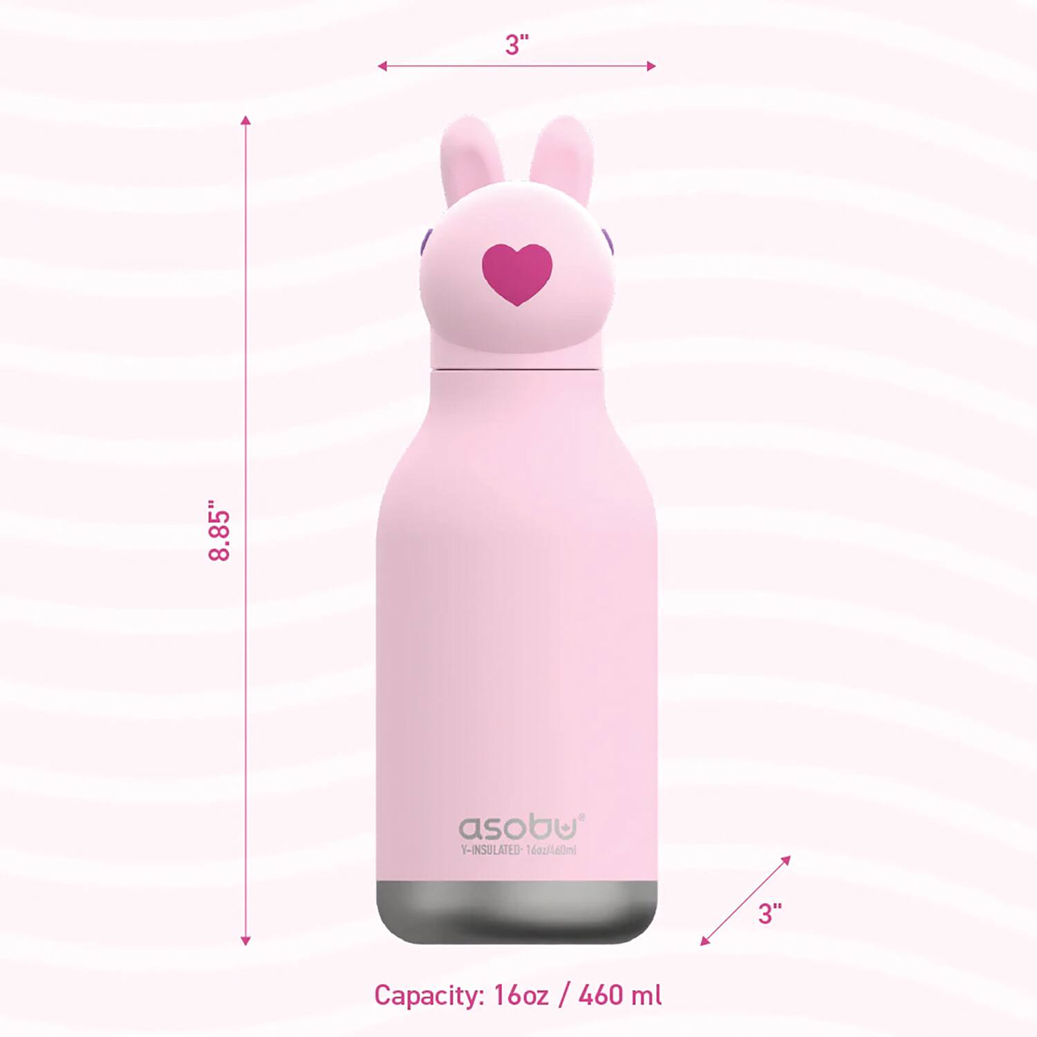 3"  
8.85"  
asobu  
Y-INSULATED  
16oz / 460ml  
Capacity: 16oz / 460ml
