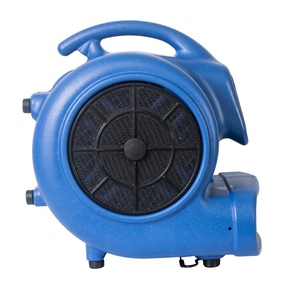 Alt View 4. XPOWER - 3/4 HP 3200 CFM 3 Speed, Floor Fan, Dryer, Blower with Timer and Filter Kit - Blue.