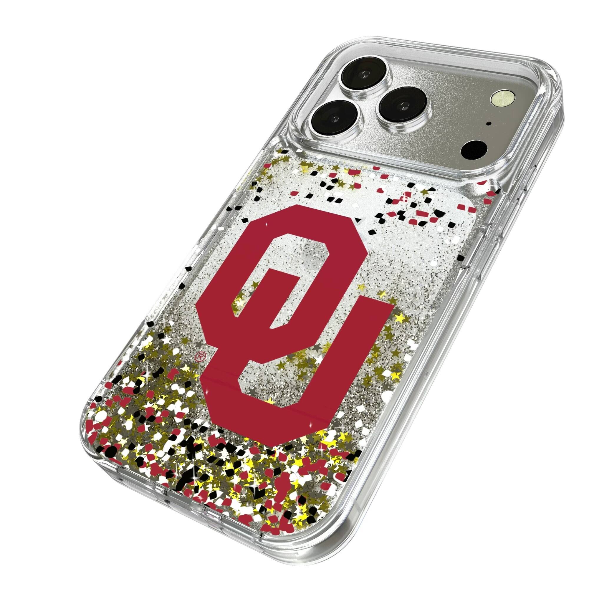 Alt View 1. Keyscaper - Oklahoma Sooners iPhone Glitter Confetti Design Case - 15 - Multicolor.