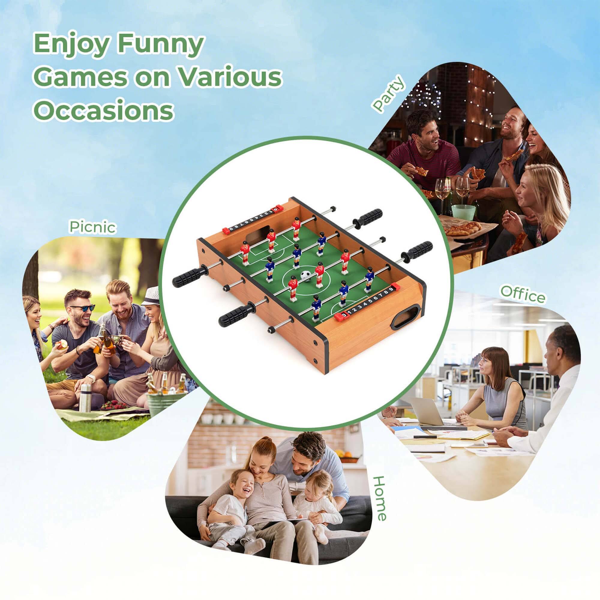 Costway 20'' Foosball Table Competition Game Soccer Arcade Sized