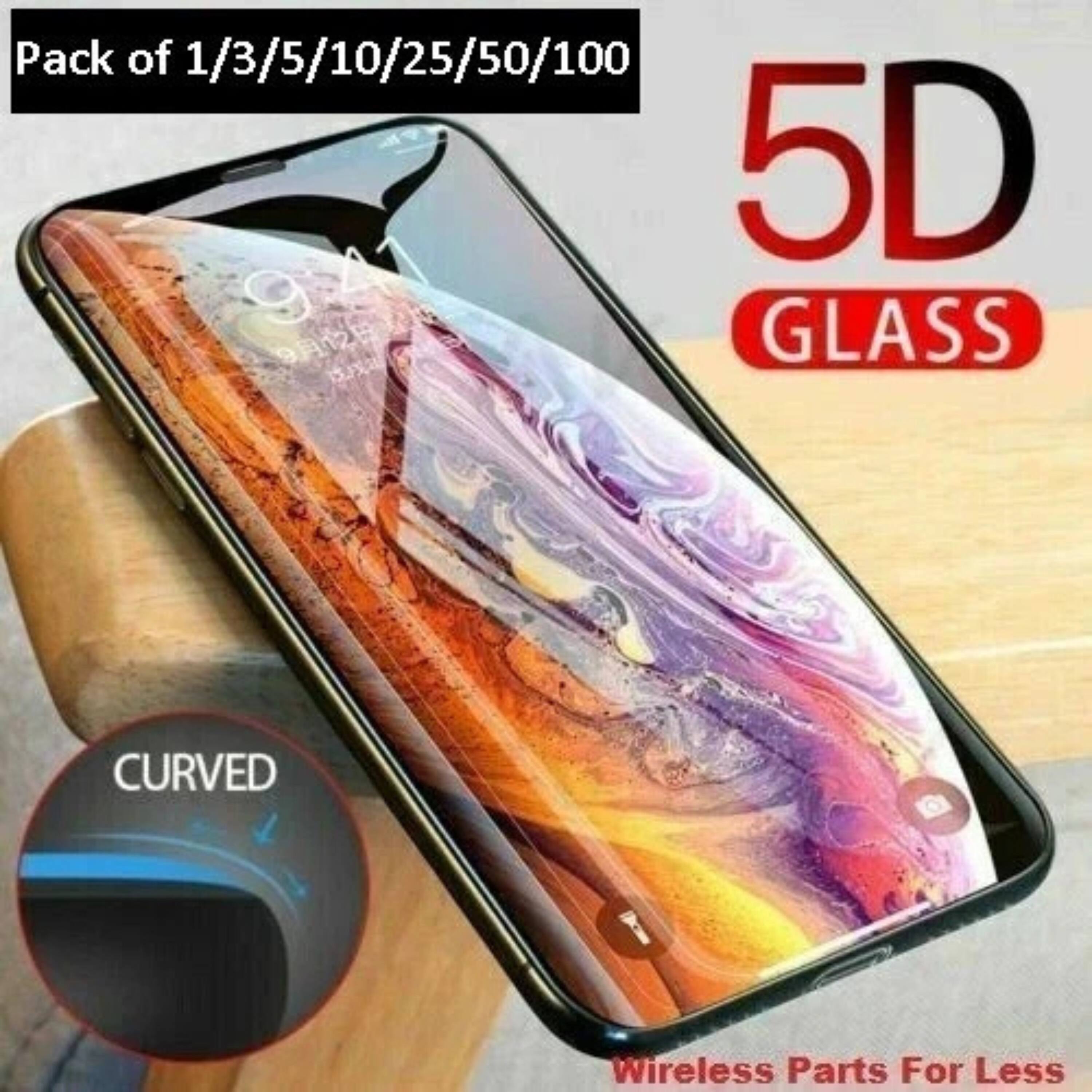 Pack of 1/3/5/10/25/50/100  
5D Glass  
Curved  
Wireless Parts For Less