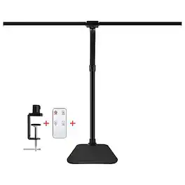 Dazzed Corner - Double Head LED Desk Lamp, 24W Bright Light with Remote - Black