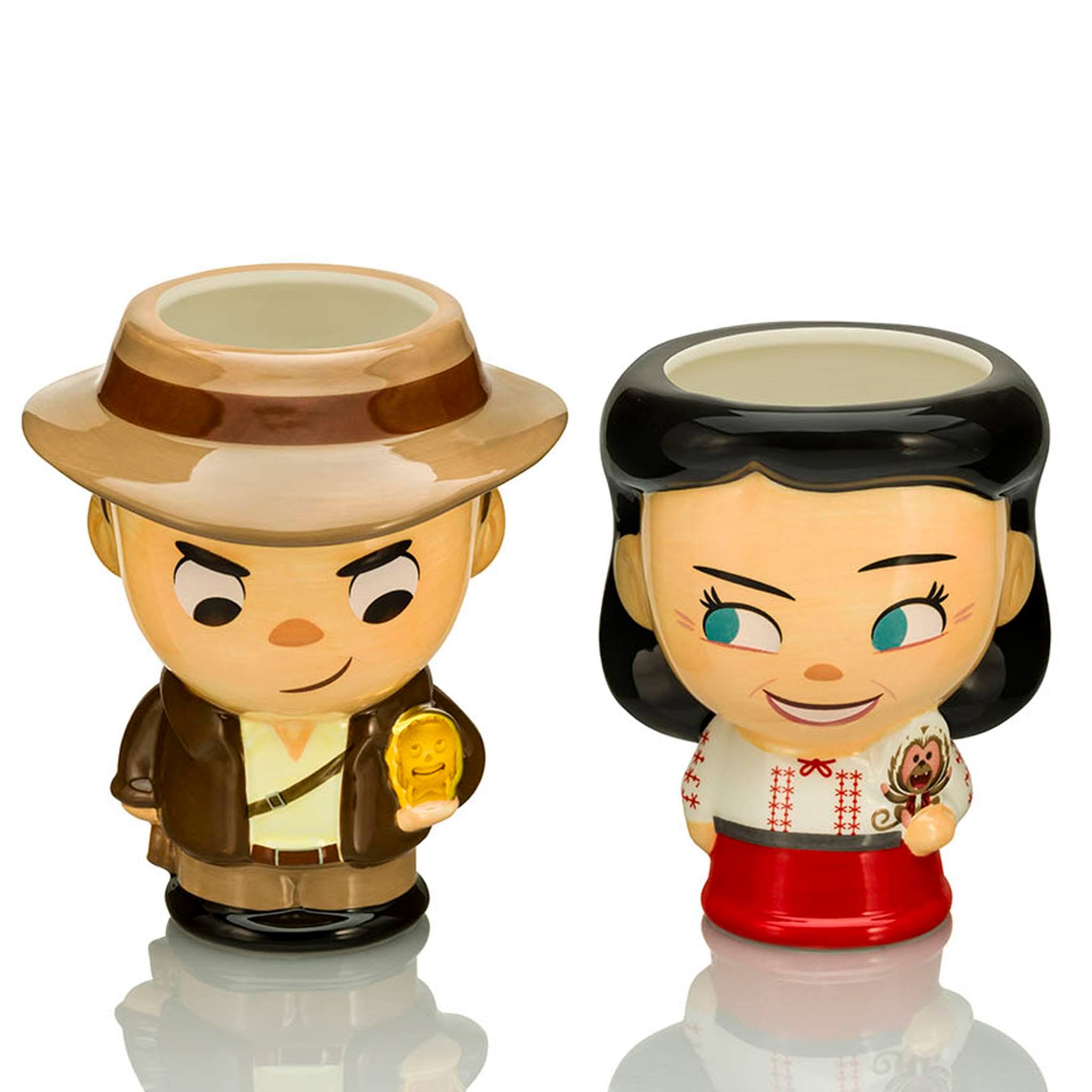 Beeline Creative - Indiana Jones & Marion Ravenwood Limited Edition 18-21oz Cupful of Cute Mug Set - Brown