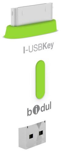 Front. Bidul - I-USBKEY 16GB USB Key for Select Apple® iPad® and iPhone® Models - White/Green.