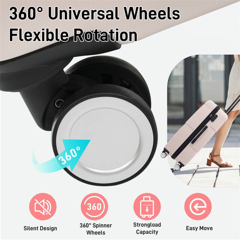 360° Universal Wheels Flexible Rotation  
Silent Design  
360° Spinner Wheels  
Strong Load Capacity  
Easy Move