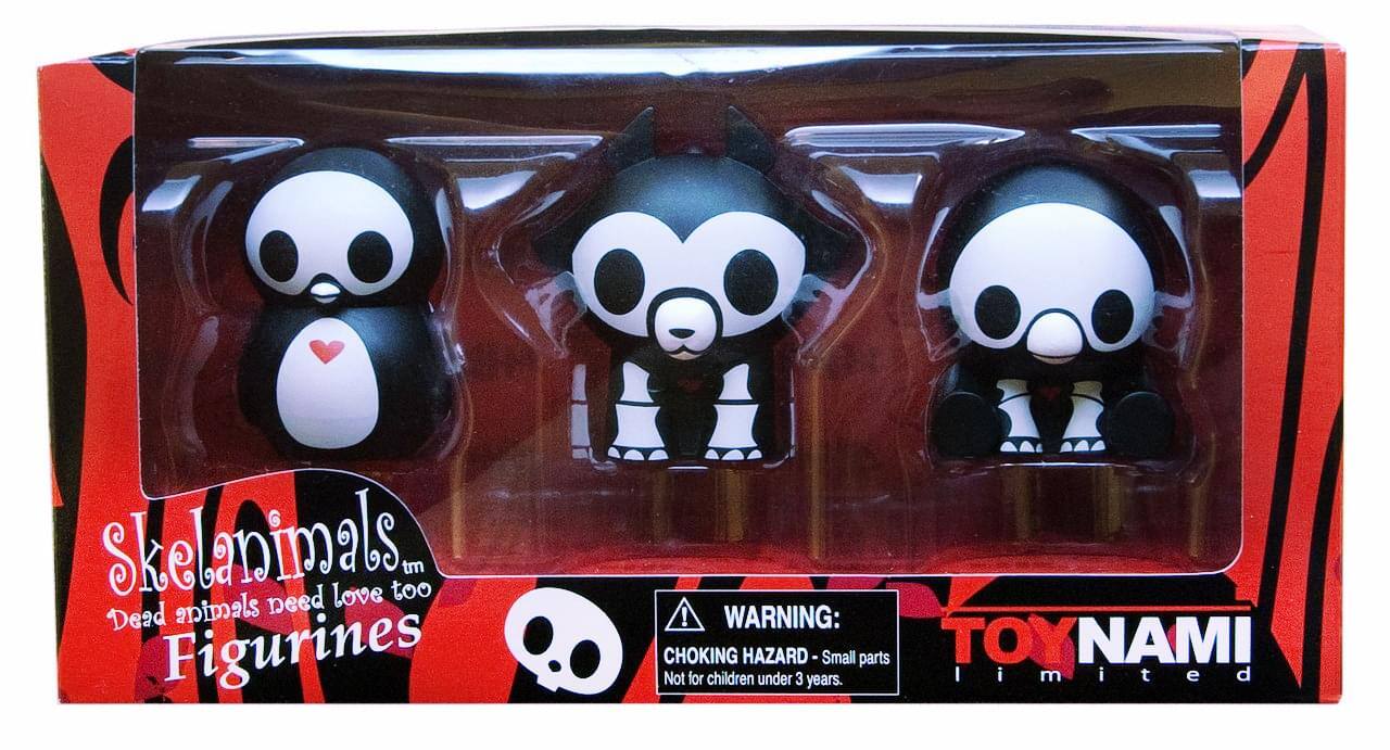 Skeletonimals need love too™ Dead animals need love too™ Figurines!  
WARNING: CHOKING HAZARD - Small parts. Not for children under 3 years.  
TOY NAMI limited