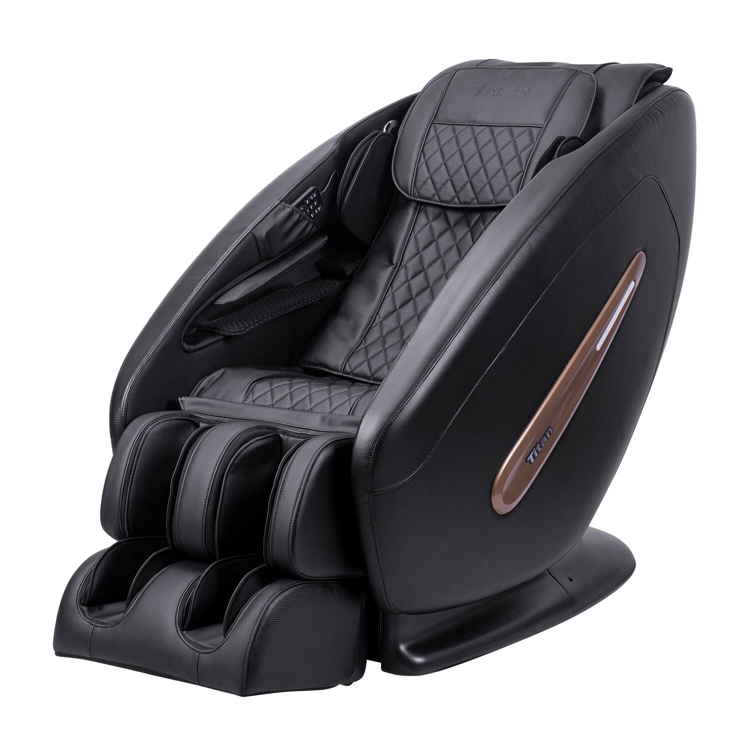 Front. Titan - Pro Commander 3D Massage Chair - Black.