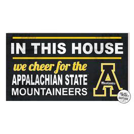 Jardine - Appalachian State Mountaineers 11'' x 20'' Indoor/Outdoor In This House Sign - Black