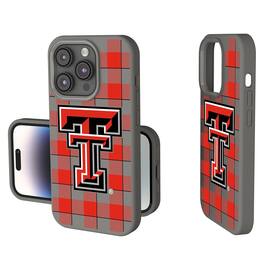 Keyscaper - NCAA - Texas Tech Red Raiders Plaid Soft Touch iPhone Case - 15 - Gray