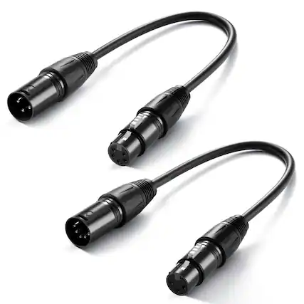 Front. Neewer - XLR 3-Pin to 5-Pin Adapter Cables 2-Pack, 1ft.