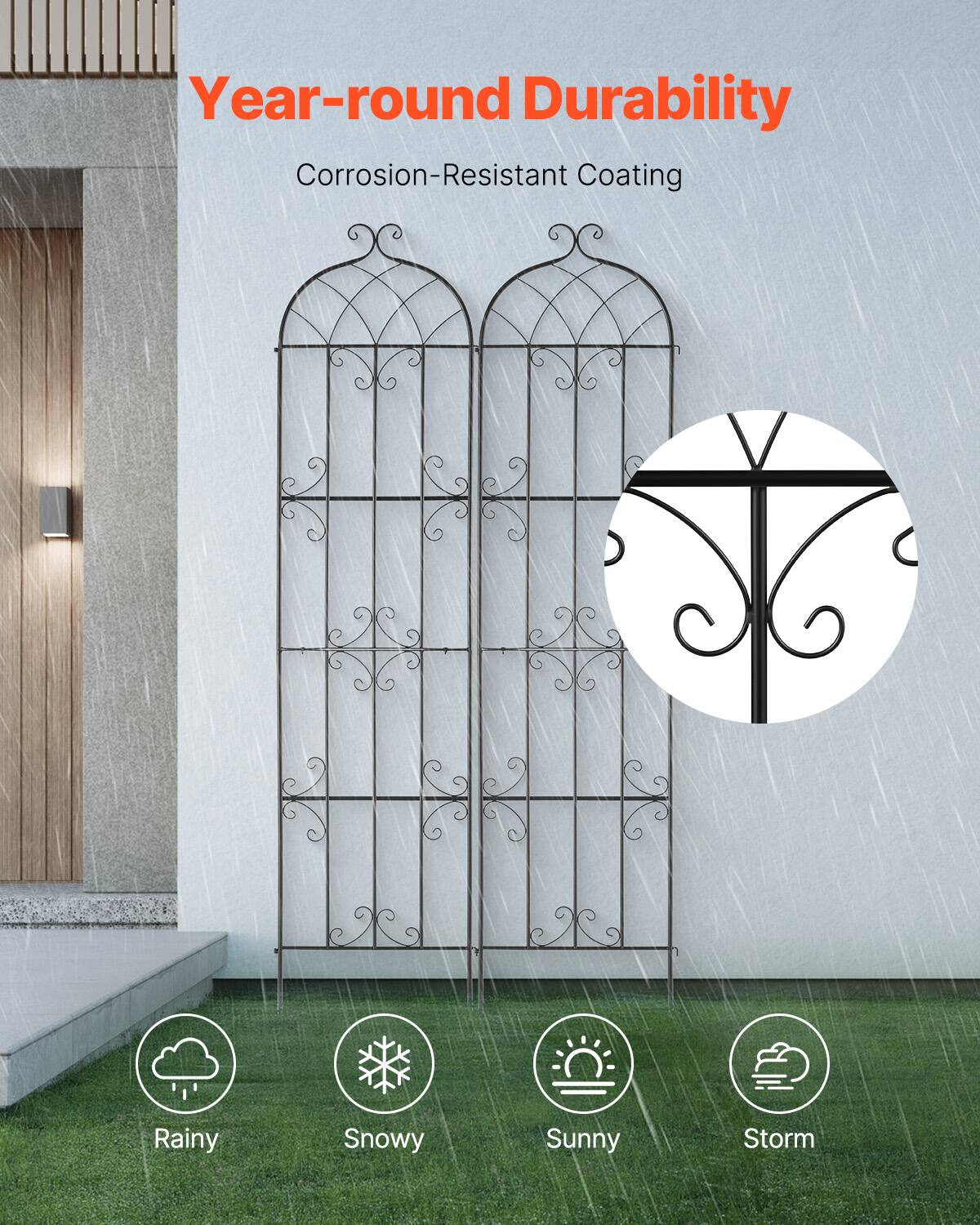 Year-round Durability  
Corrosion-Resistant Coating  

Rainy  
Snowy  
Sunny  
Storm