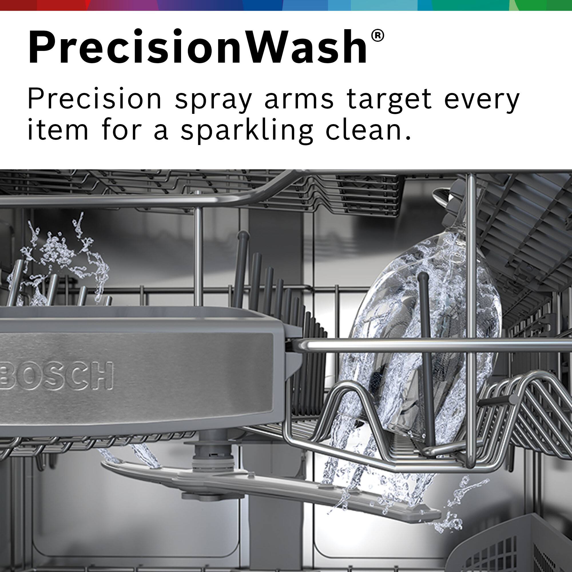 PrecisionWash®  
Precision spray arms target every item for a sparkling clean.  
BOSCH