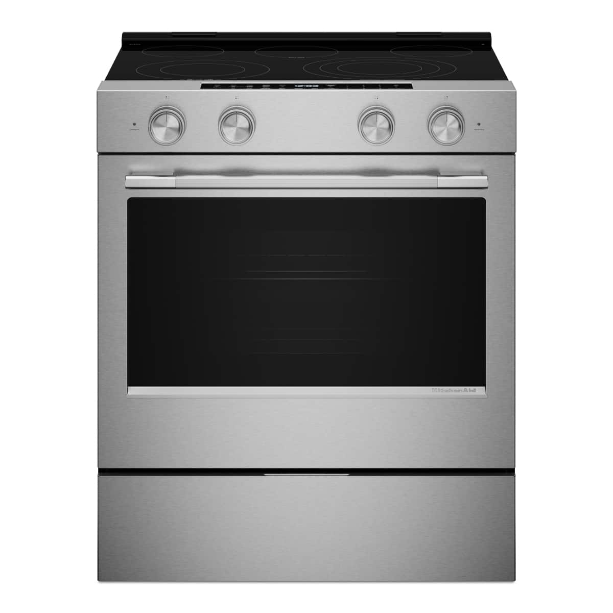 KitchenAid KitchenAid - 5.3 Cu. Ft. Smart Slide-In Electric Range with Two Even-Heat Hyper Elements - Stainless Steel 0
