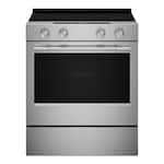 KitchenAid - 5.3 Cu. Ft. Smart Slide-In Electric Range with Two Even-Heat Hyper Elements - Stainless Steel