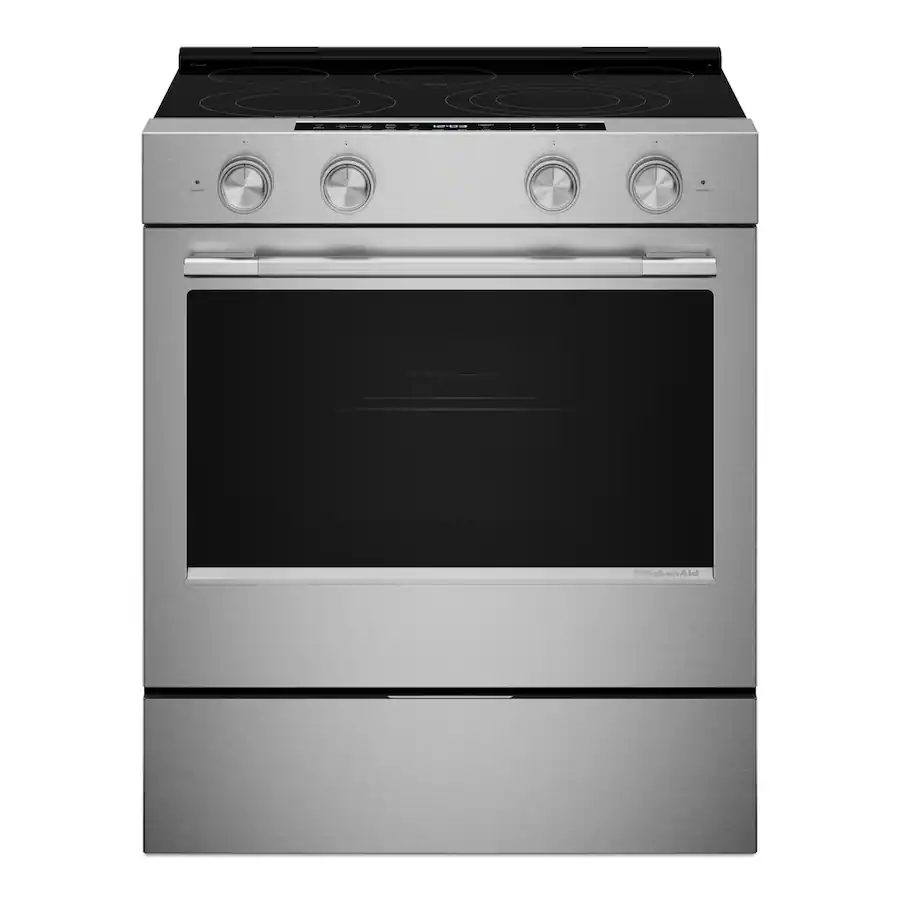 KitchenAid 30 in. Wide 5 elements 5.3 cu. ft. Smart Slide In Electric ...