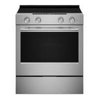 KitchenAid - 5.3 Cu. Ft. Smart Slide-In Electric Range with Two Even-Heat Hyper Elements - Stainless Steel - Front_Zoom
