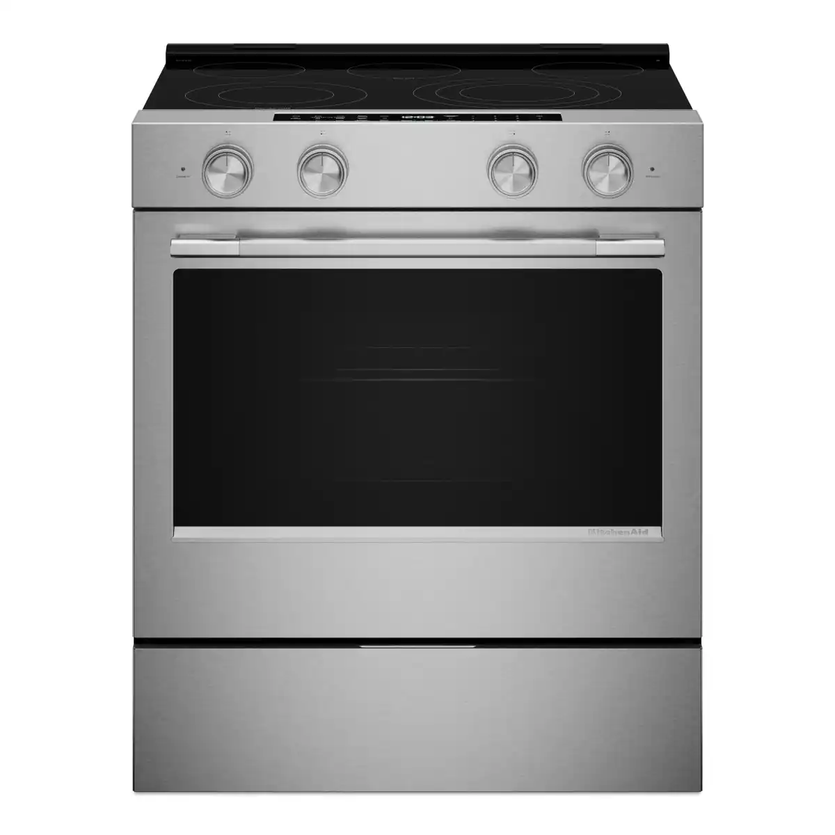 KitchenAid - 5.3 Cu. Ft. Smart Slide-In Electric Range with Two Even-Heat Hyper Elements - Stainless Steel