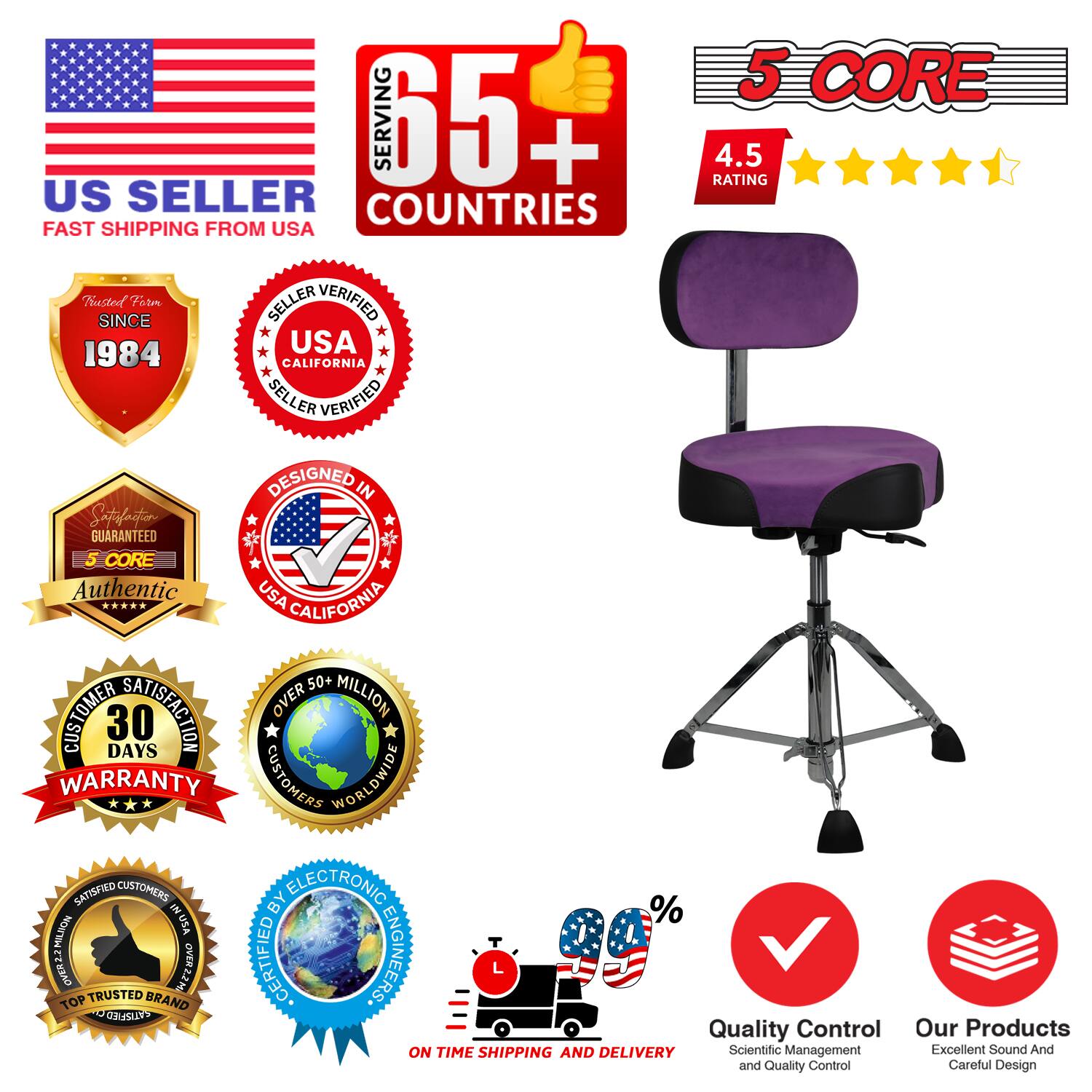 **US Seller**  
Fast Shipping from USA

**Serving 65+ Countries**

**5 Core**  
4.5 Rating

**Trusted Since 1984**

**Seller Verified**  
USA California Seller Verified

**Designed in USA California**

**Authentic**  
5 Core

**30 Days Warranty**

**Over 50 Million Satisfied Customers Worldwide**

**Top Trusted Brand**

**Certified by Electronic Engineers**

**On Time Shipping and Delivery**

**Quality Control**  
Scientific Management and Quality Control

**Our Products**  
Excellent Sound and Careful Design