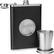 Alt View 11. Grand Star - 8-Oz. Flask with Built-in Shot Glass - Black/Silver.