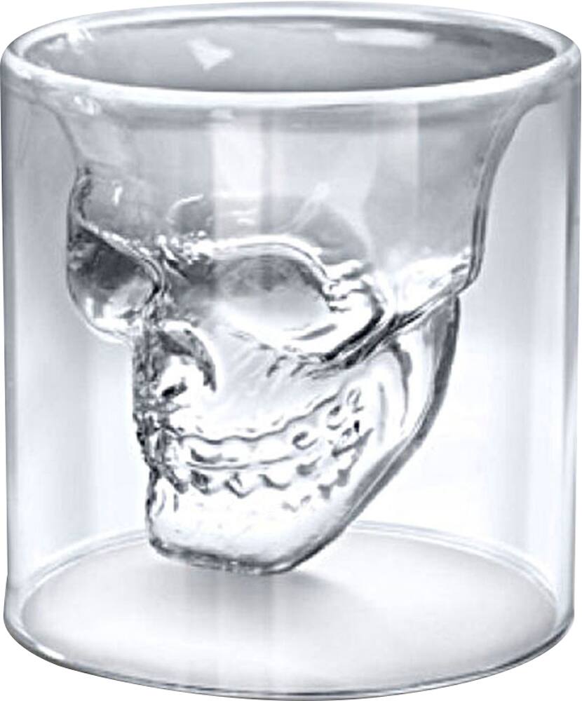 Angle. Grand Star - Skull Shot Glass - Clear.