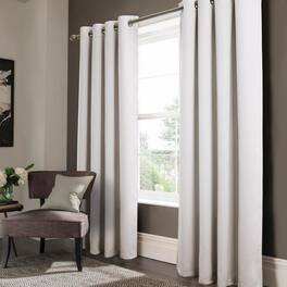 RT Designers Collection - Olivia Gray Anchorage Blackout Grommet Single Curtain Panel - 54" x 90" - White