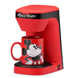 Disney - Mickey Mouse 1 Cup Coffee Maker with Mug - Red