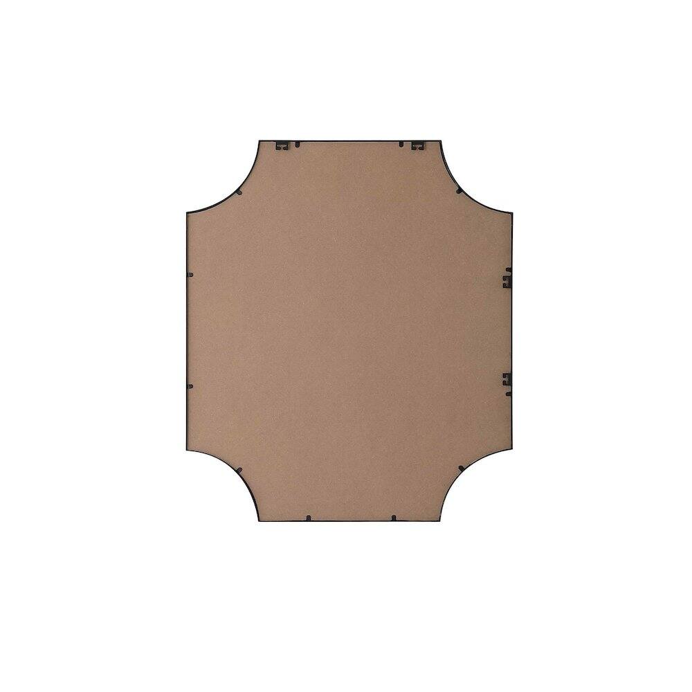 Angle. Elegant Kitchen and Bath - Notched Metal Mirror 36x42 inch in Black - Black.